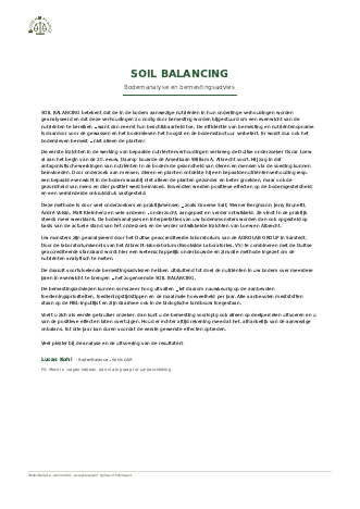 Voorbeeldrapport Soil Balancing, pagina 1